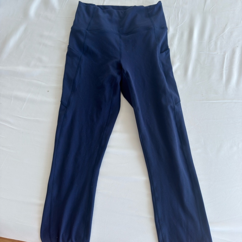 Fabletics Navy Blue High-Waisted Leggings